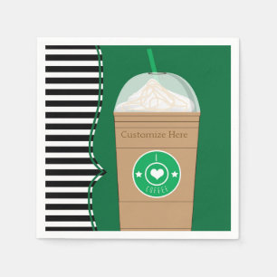 Serviettes Jetables Frap Café Moderne Chic Anniversaire Fête