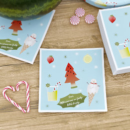 Serviettes Jetables Fun Watermelon Noël en juillet BBQ Party Napkins