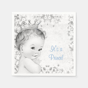 Serviettes Jetables Garçon Baby Shower Vintage