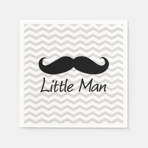Serviettes Jetables Garçons mignons de Chevron de petite moustache