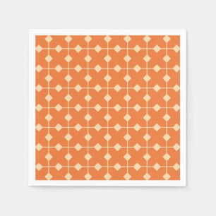Serviettes Jetables Géométrique moderne, Diamants - Mandarin orange