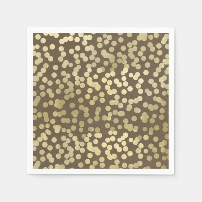 Serviettes Jetables Gold Modern Rustic Kraft Chic élégant tendance (Devant)