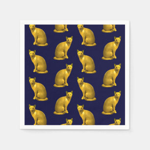 Serviettes Jetables Golden Cats