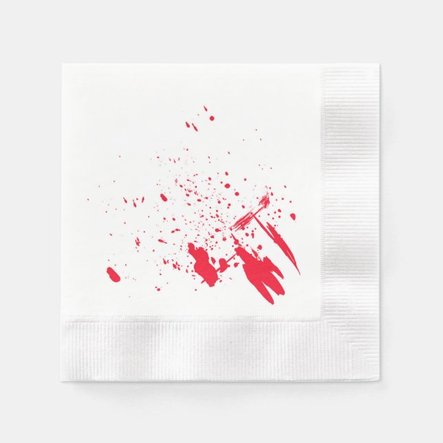 Serviettes Jetables Gouffre de sang rouge (Devant)