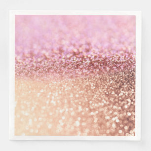 Serviettes Jetables Gradient de Parties scintillant de luxe brillant r
