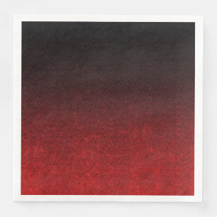Serviettes Jetables Gradient rouge et noir de Falln de parties