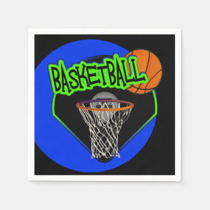 Serviettes Jetables Graffiti Style Basketball and Hoop