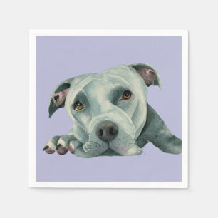 Serviettes Jetables Grande tête d'Ol - peinture d'aquarelle de chien