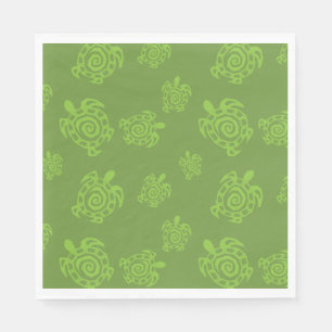 Serviettes Jetables Graphique vert de tortue