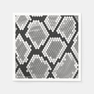 Serviettes Jetables Gris de serpent et gris clair