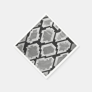 Serviettes Jetables Gris de serpent et gris clair