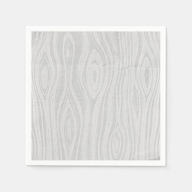 Serviettes Jetables Gris Faux Bois Main Rustique Tiré Bois (Devant)