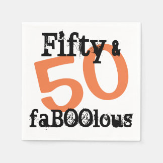 Serviettes Jetables Halloween Cinquante Fabuleux 50e fête d'anniversai