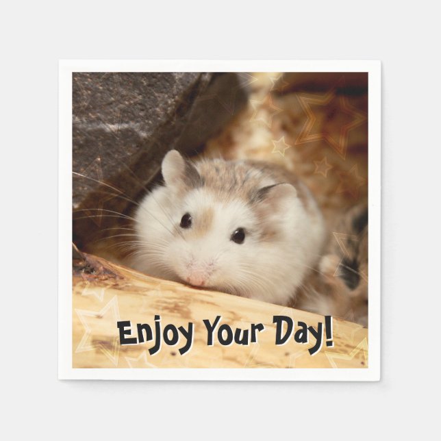 Serviettes Jetables Hammyville - Cute Hamster (Devant)