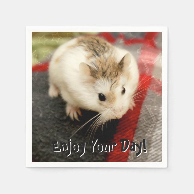 Serviettes Jetables Hammyville - Cute Hamster (Devant)