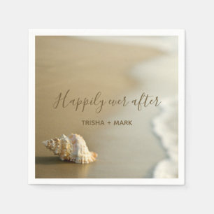 Serviettes Jetables Heureusement toujours après Seashell sur la plage