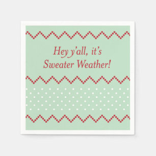 Serviettes Jetables Hey Y'all Sweather Météo serviettes