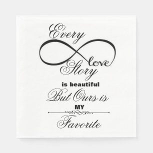 Serviettes Jetables Histoire d'amour