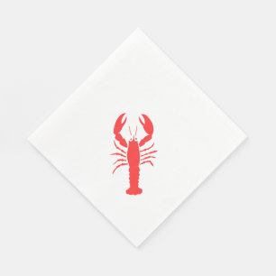 Serviettes Jetables homard rouge