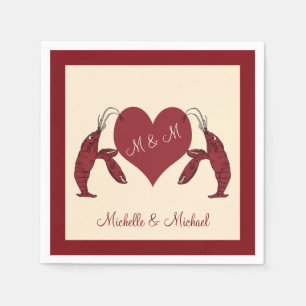 Serviettes Jetables Homards Personnalisés À La Poisson Des Crawfish Av