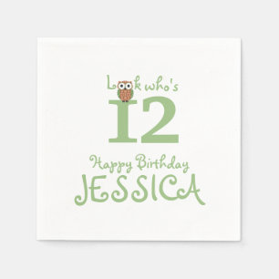 Serviettes Jetables Hoot Owl Joyeux anniversaire