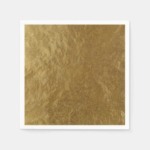 Serviettes Jetables Huile de feuille d'or look moderne élégant Mariage