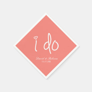 Serviettes Jetables i do - corail rose