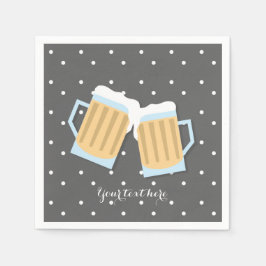 Serviettes Jetables Il y a un bébé brassant bières Mugs Gris Douche
