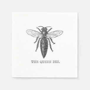 Serviettes Jetables Illustration d'antiquité de l'insecte de la reine 