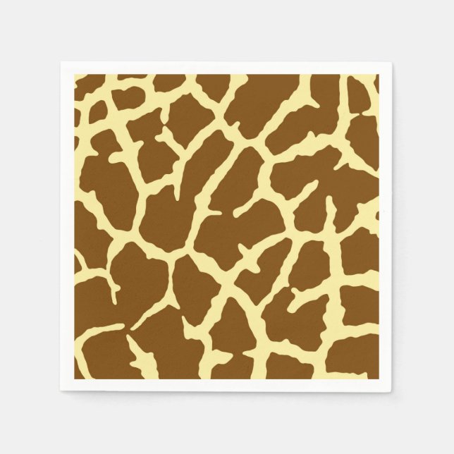Serviettes Jetables Impression de girafe (Devant)