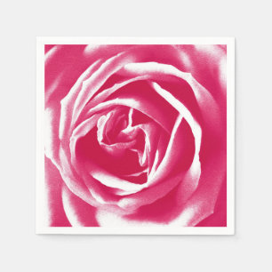 Serviettes Jetables Impression rose en satin rose