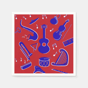 Serviettes Jetables Instruments de musique