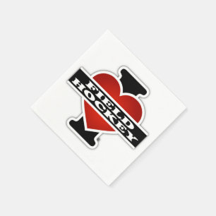Serviettes Jetables J'aime l'hockey de champ