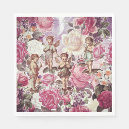 Serviettes Jetables Jardin victorien déjeuner Papier Napkins