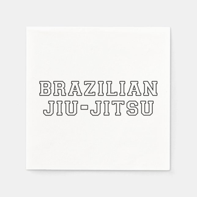 Serviettes Jetables Jiu Jitsu (Devant)