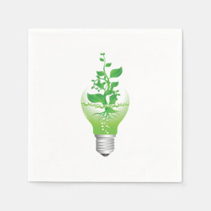 Serviettes Jetables Jour des terres Lightbulbe Papier serviettes