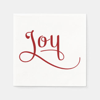Serviettes Jetables Joy Script Red