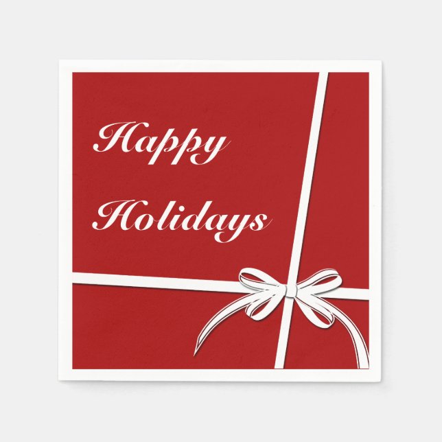 Serviettes Jetables Joyeuses fêtes (Devant)