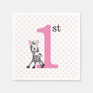 Serviettes Jetables Joyeux 1er anniversaire