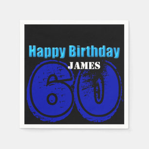 Serviettes Jetables Joyeux 60e anniversaire Papier personnalisé Napki