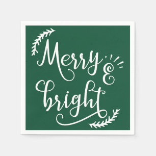Serviettes Jetables Joyeux et lumineux Noël