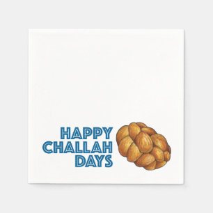 Serviettes Jetables Joyeux Jours de Challah Pain juif Hanoukka Chanuka
