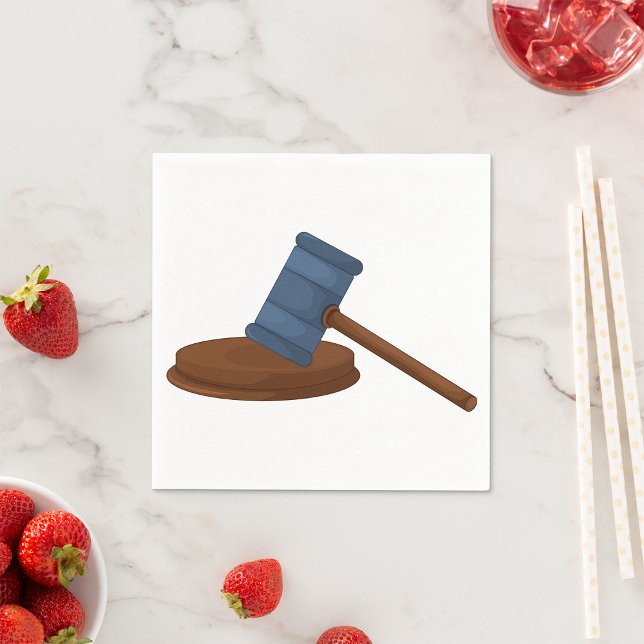 Serviettes Jetables Juges Gavel Papier Napkins (Créateur téléchargé)