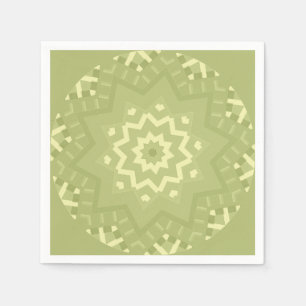 Serviettes Jetables Kaléidoscope Vert Poire