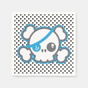 Serviettes Jetables Kawaii Pirate Skull Napkins