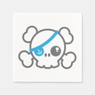 Serviettes Jetables Kawaii Pirate Skull Napkins
