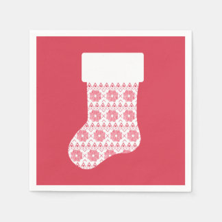 Serviettes Jetables Knit d'hiver Papier de rangement de Noël serviette