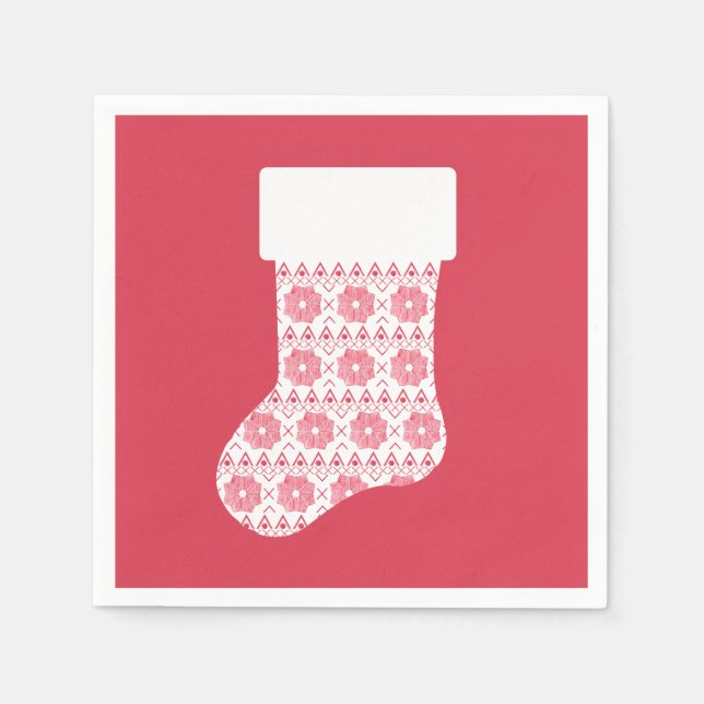 Serviettes Jetables Knit d'hiver Papier de rangement de Noël serviette (Devant)