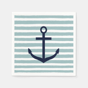 Serviettes Jetables La menthe barre l'Ancre nautique