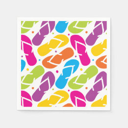Serviettes Jetables La vie est meilleure dans les tongs Motif